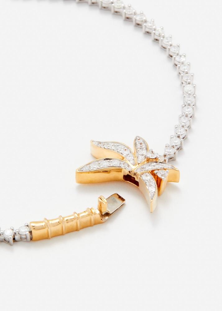 Yvonne Léon Bracelet Rivière Palmier Diamants 2 Ors