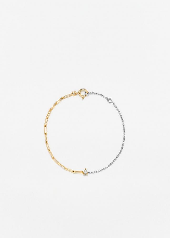 yvonne léon bracelet solitaire diamant poire pm 2 ors