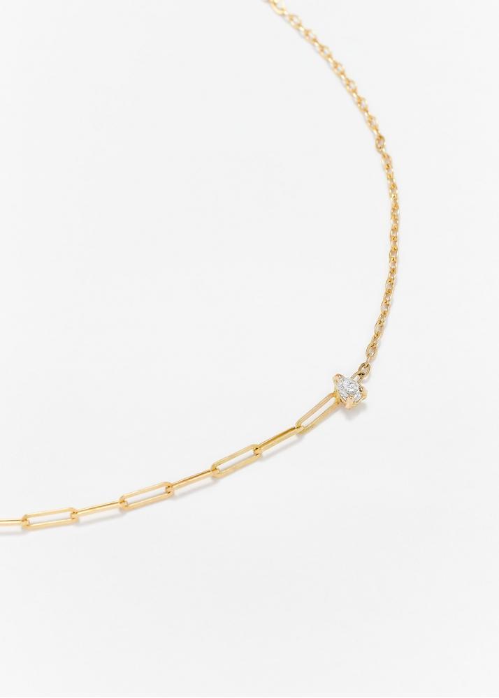 Yvonne Léon Bracelet Solitaire Diamant Poire Pm Or Jaune