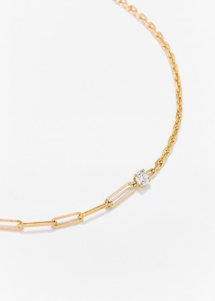Yvonne Léon Bracelet Solitaire Diamant Rond Gm Or Jaune