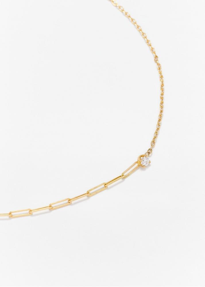 Yvonne Léon Bracelet Solitaire Diamant Rond Pm Or Jaune