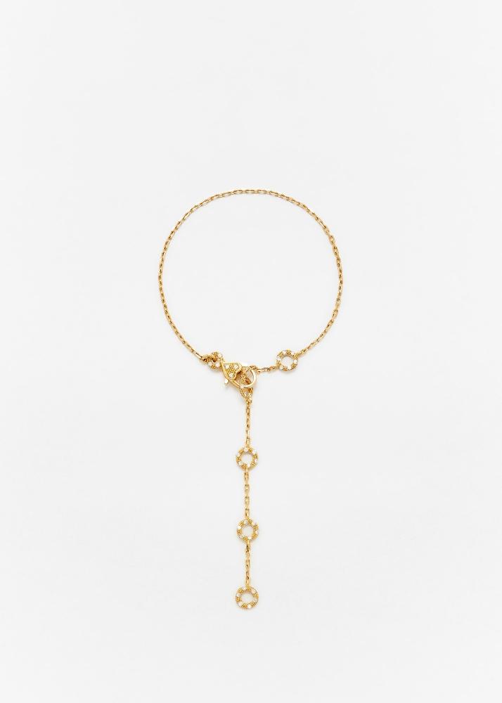 Yvonne Léon Bracelet Solitaire Mini Donuts Diamants Or Jaune