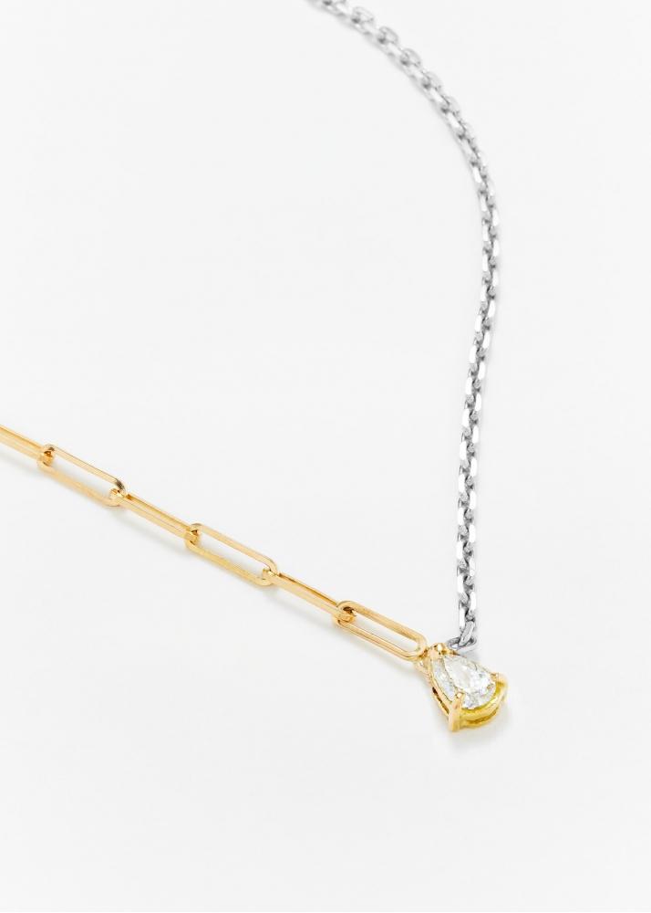 Yvonne Léon Collier Maxi Solitaire Diamant Poire 2 Ors