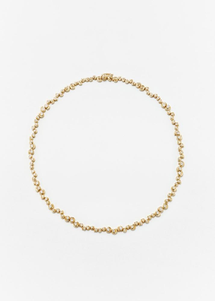 yvonne léon collier rivière escargot diamants or jaune