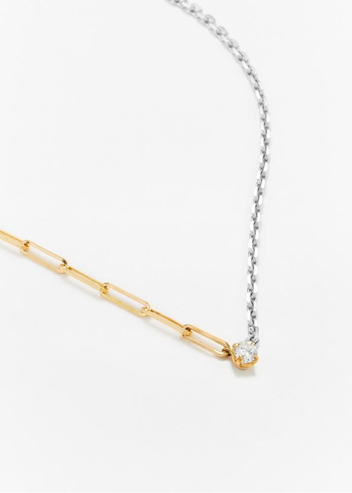 Yvonne Léon Collier Solitaire Diamant Rond Gm 2 Ors