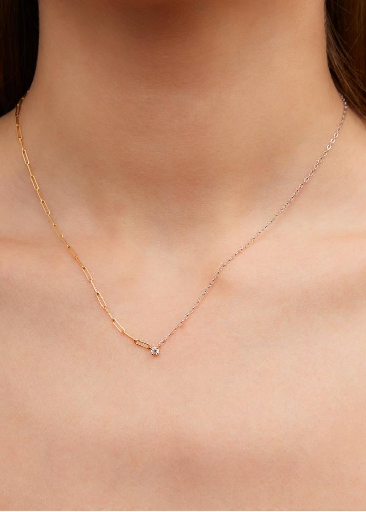 Yvonne Léon Collier Solitaire Diamant Rond Pm 2 Ors