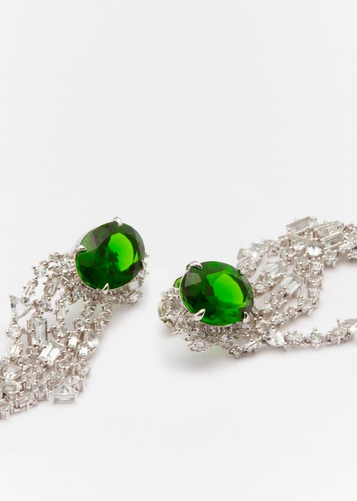 Yvonne Léon Maxi Paire De Boucle D'oreille Pompadour Or Blanc