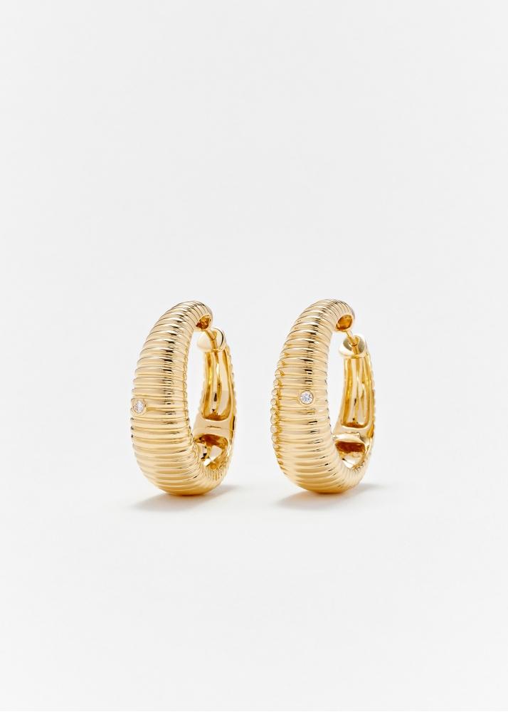 yvonne léon paire de maxi créoles berlingot or jaune