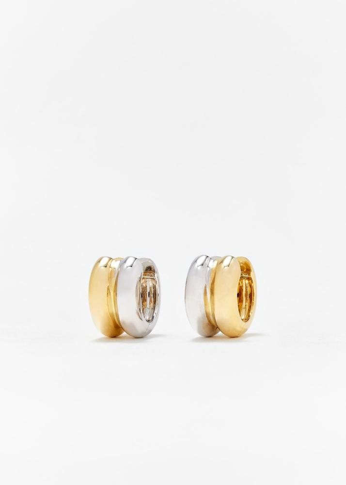 yvonne léon paire de mini créoles bouées gold 2 ors