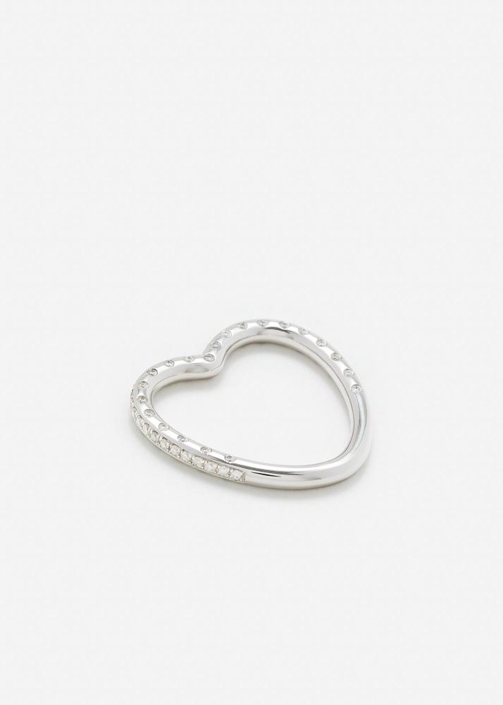 Yvonne Léon Alliance Coeur Diamants Or Blanc