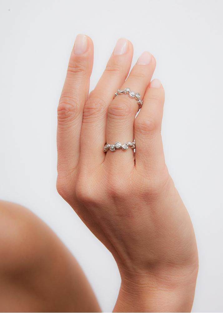 Yvonne Léon Alliance Escargot Diamants Or Blanc