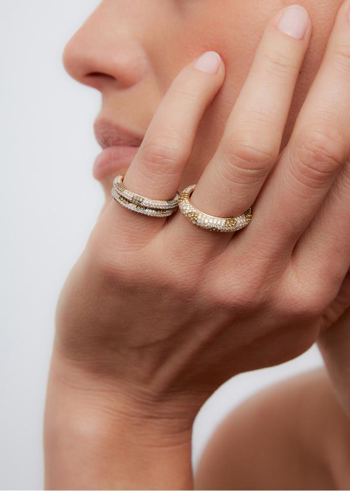 Yvonne Léon Alliance Léopard Diamants Or Jaune