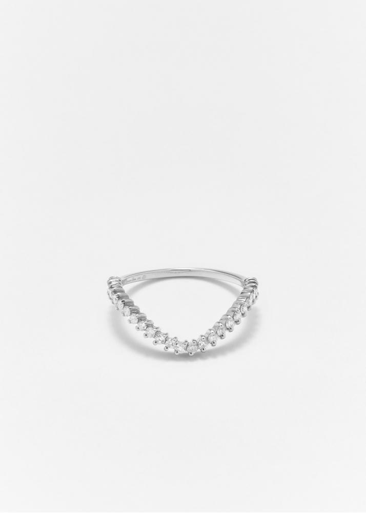 yvonne léon alliance mini vague or blanc