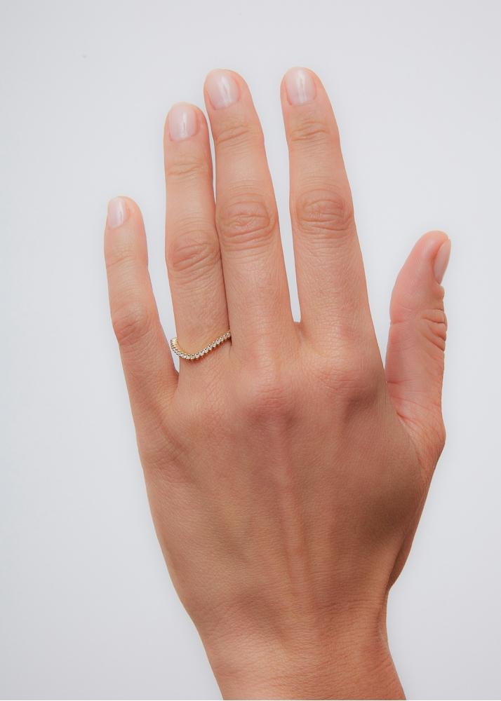 Yvonne Léon Alliance Mini Vague Or Jaune