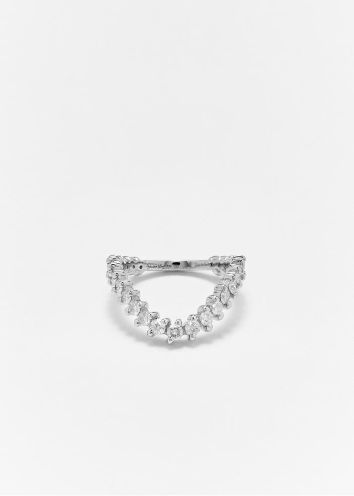 yvonne léon alliance vague diamants or blanc