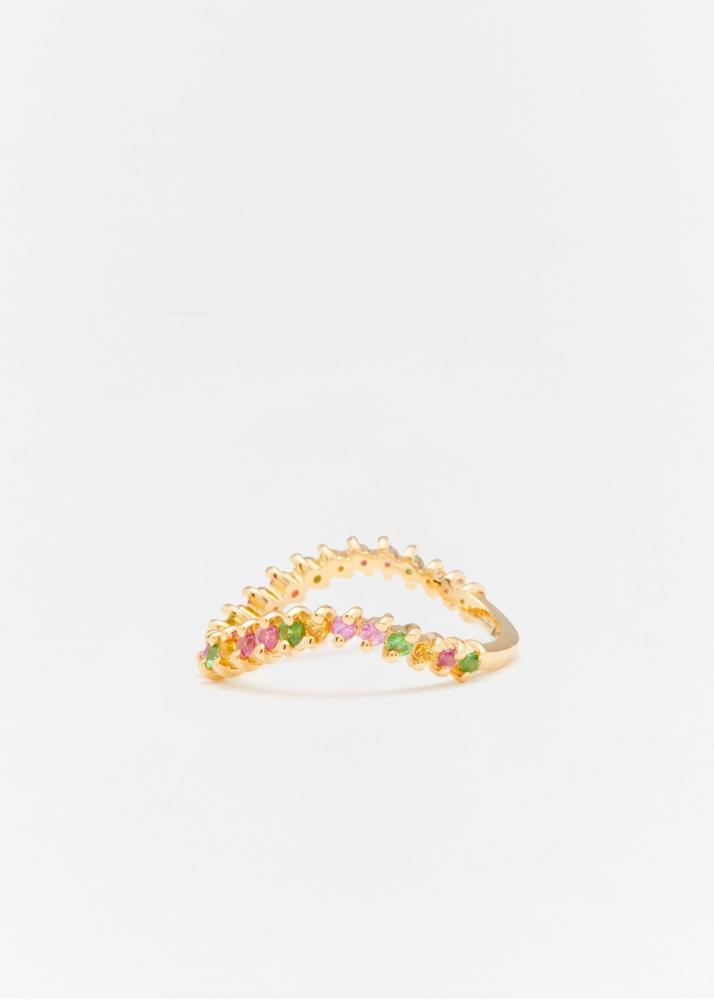 Yvonne Léon Alliance Vague Rainbow Or Jaune