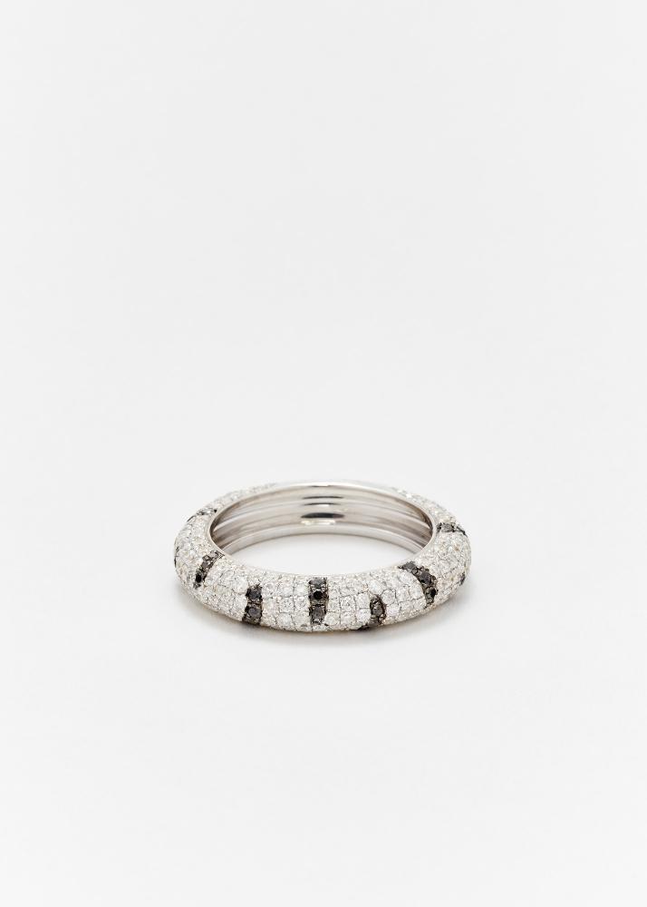 yvonne léon alliance zèbre diamants or blanc