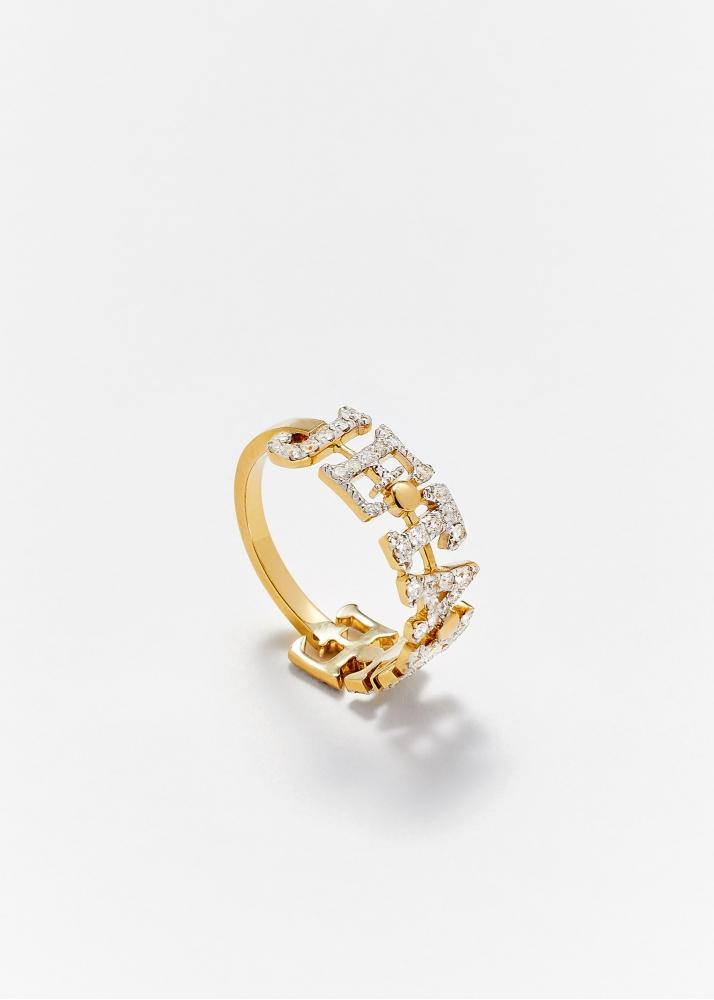 Yvonne Léon Bague Je T'aime Diamants Or Jaune