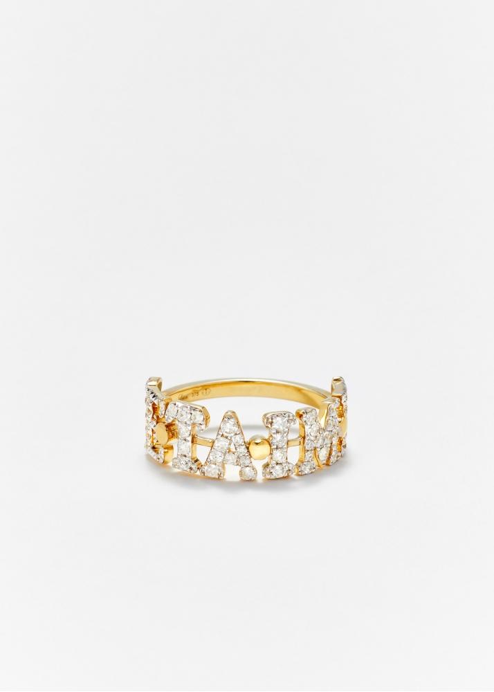 yvonne léon bague je t'aime diamants or jaune