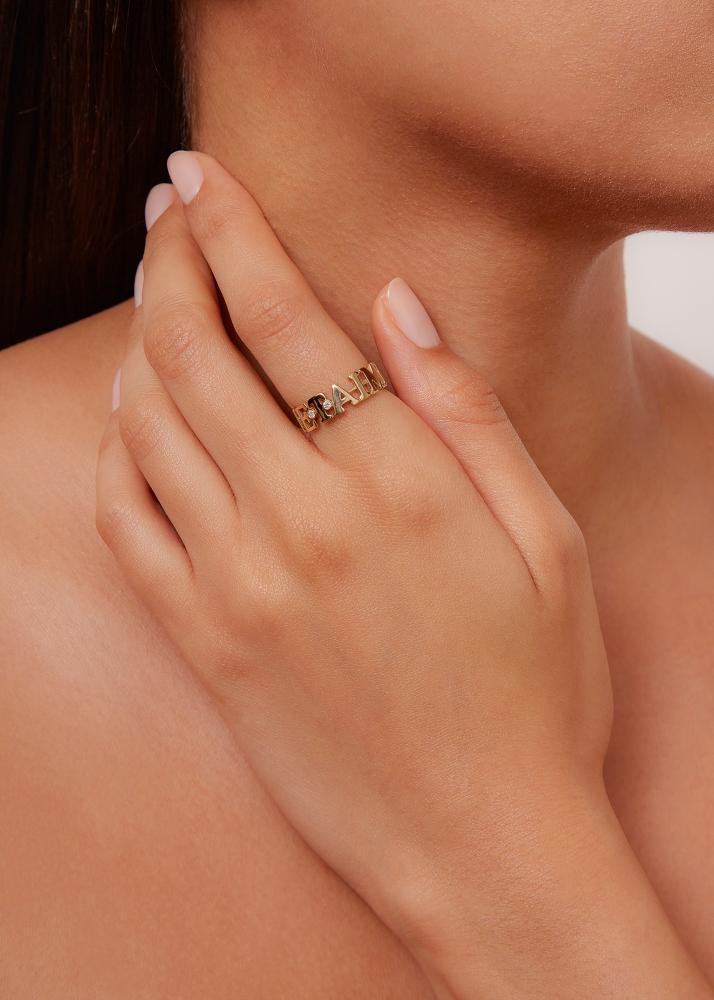 Yvonne Léon Bague Je T'aime Or Jaune