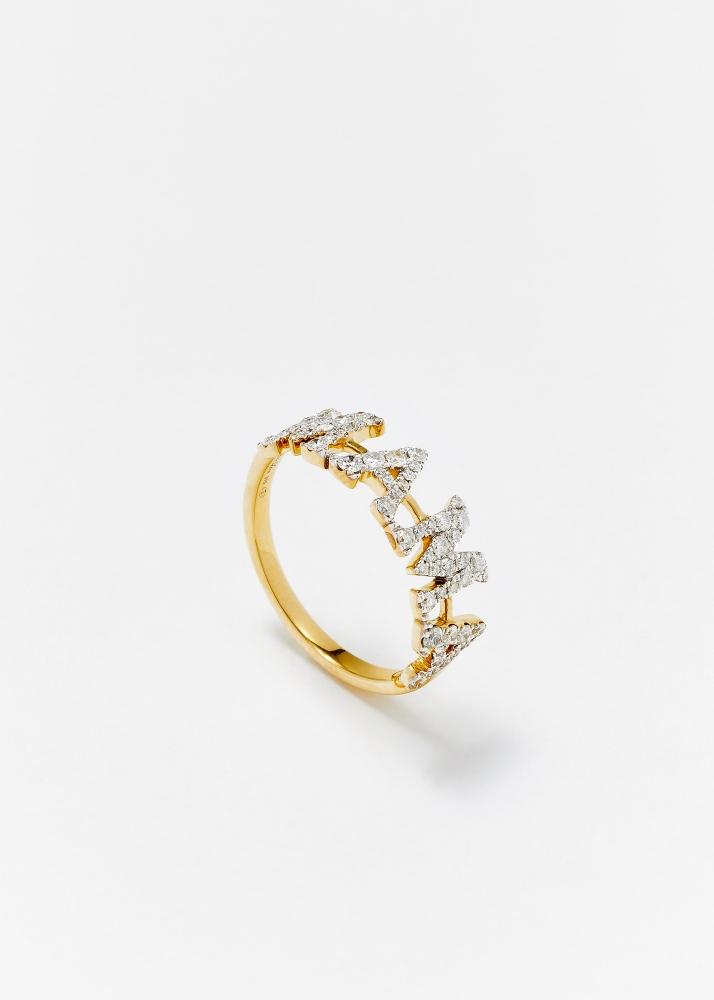 Yvonne Léon Bague Mama Diamants Or Jaune