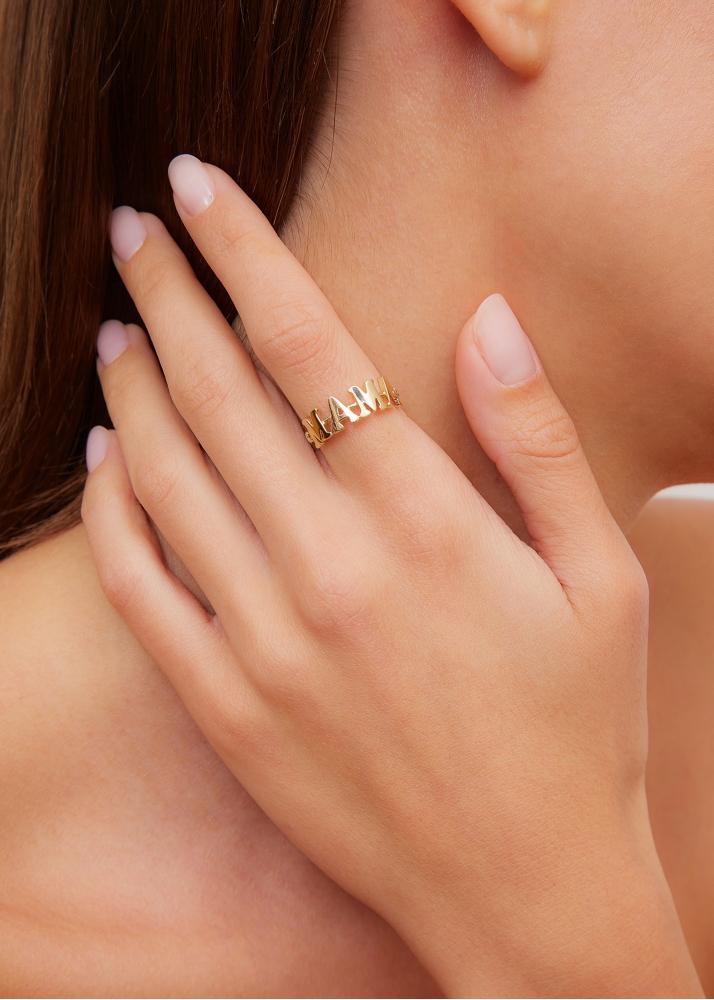 Yvonne Léon Bague Mama Or Jaune