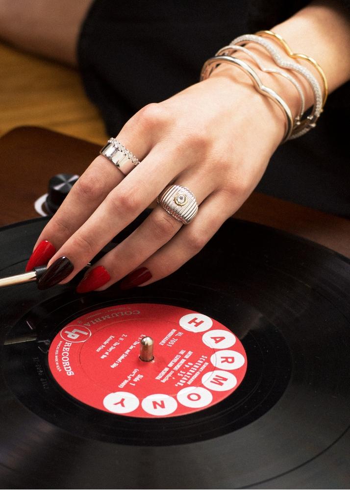 Yvonne Léon Bague Maxi Berlingot Or Blanc