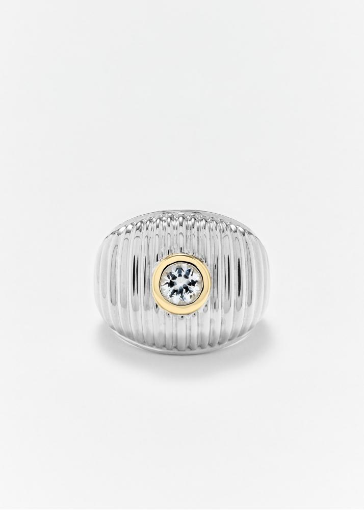 yvonne léon bague maxi berlingot or blanc