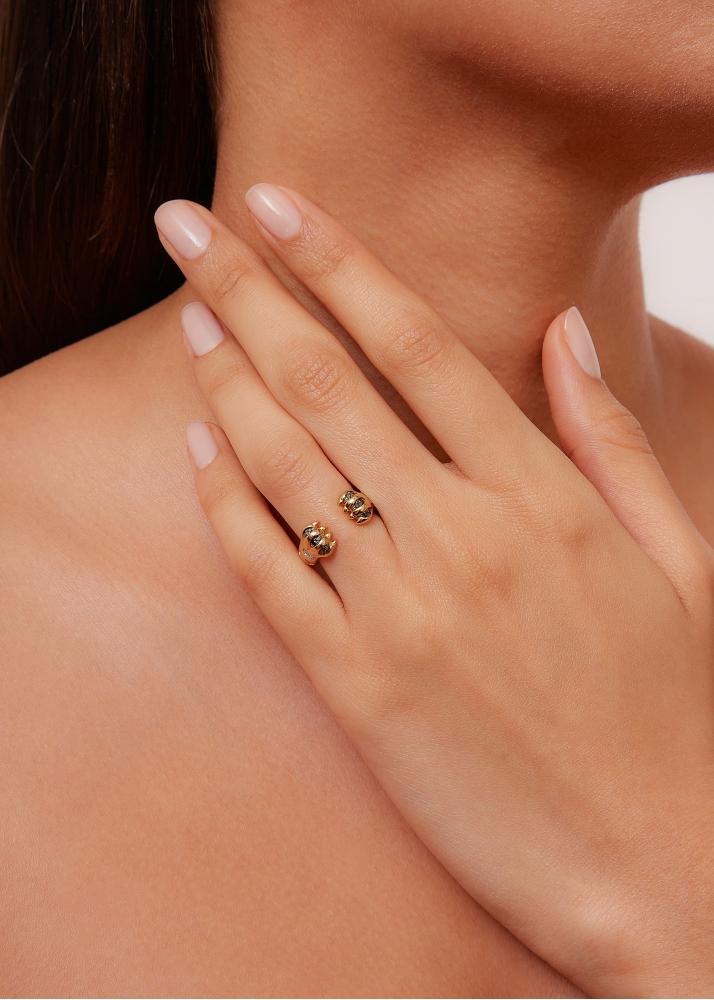 Yvonne Léon Bague "papatte" Or Jaune