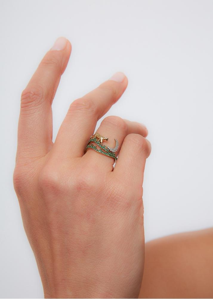 Yvonne Léon Bague Rêves étoilés Or Jaune