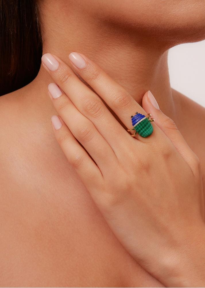 Yvonne Léon Bague Scarabée Or Jaune