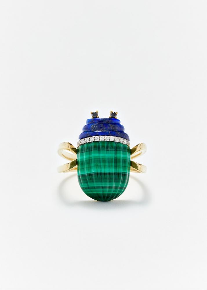 yvonne léon bague scarabée or jaune