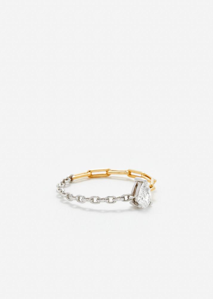 Yvonne Léon Bague Solitaire Diamant Poire Gm 2 Ors