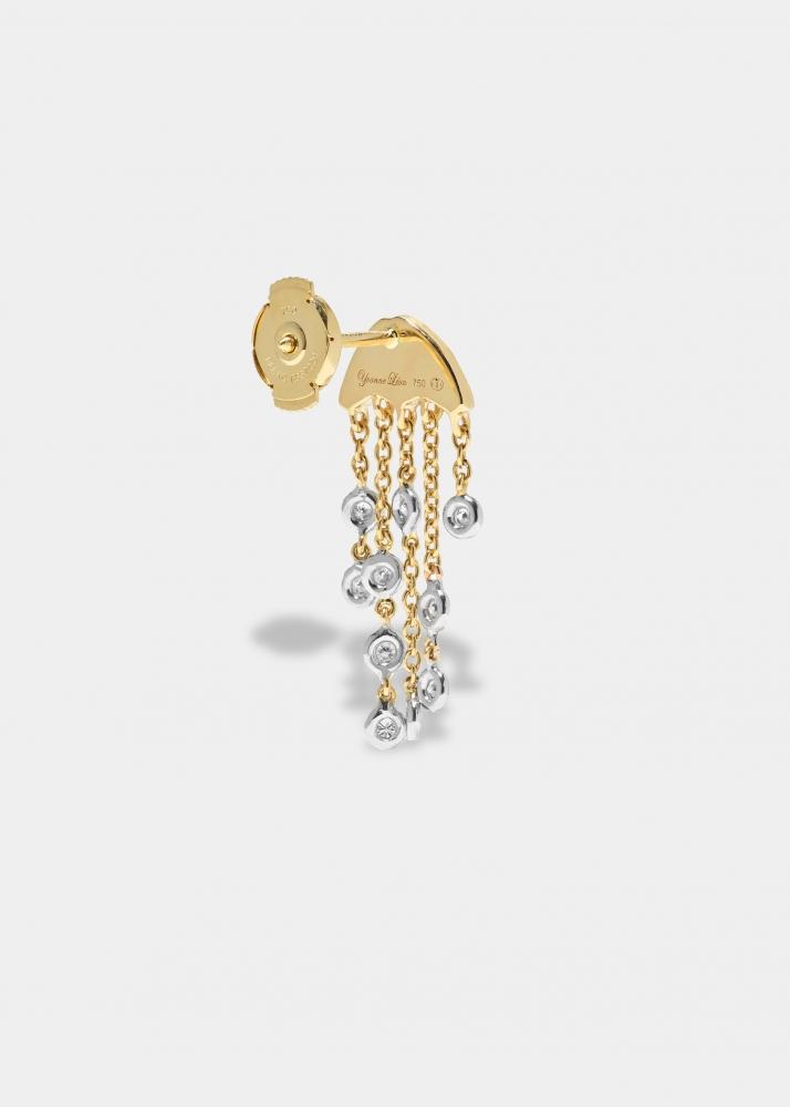 Yvonne Léon Boucle D'oreille Méduse Diamants 2 Ors