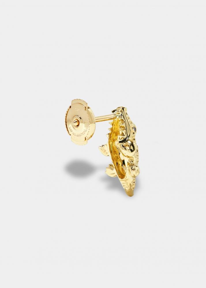 Yvonne Léon Boucle D'oreille Mini Croco Or Jaune