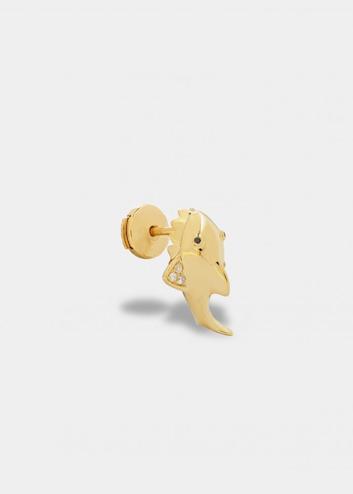 Yvonne Léon Boucle D'oreille Mini Requin Or Jaune