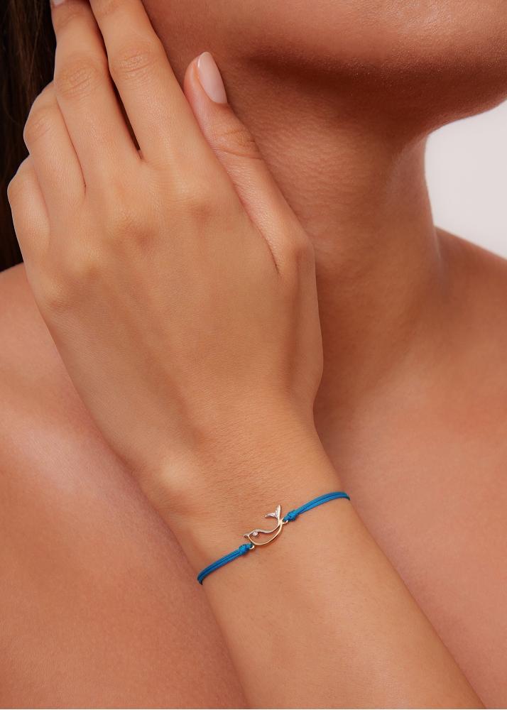 Yvonne Léon Bracelet Fil Dauphin Turquoise 2 Ors