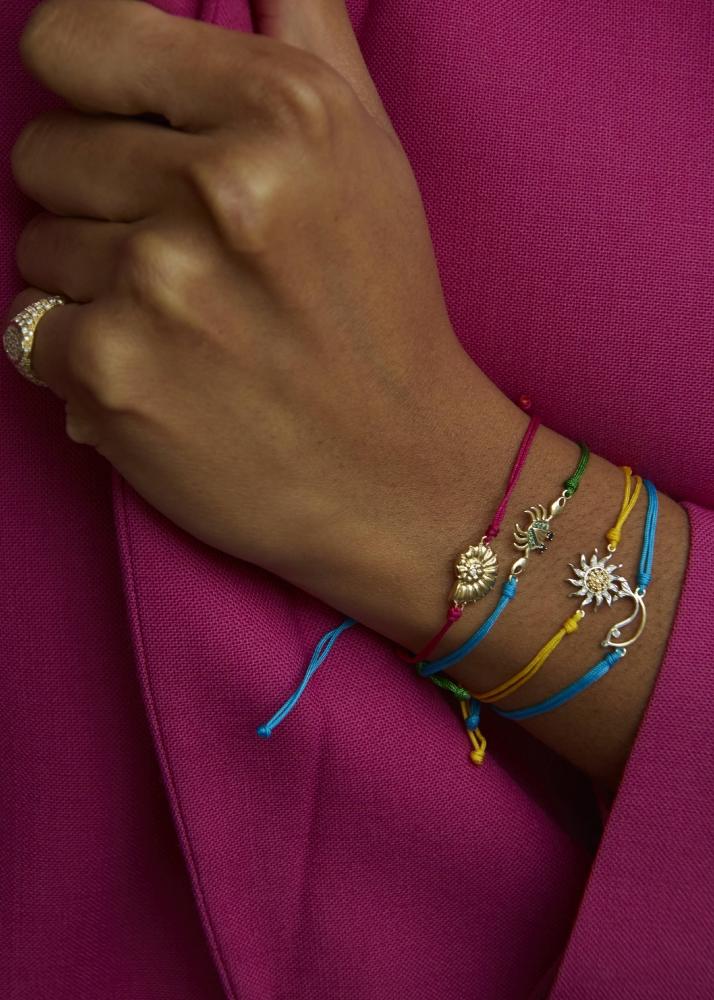 Yvonne Léon Bracelet Fil Dauphin Turquoise 2 Ors