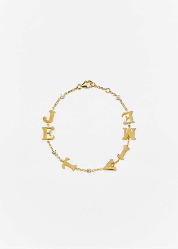 yvonne léon bracelet je t'aime or jaune