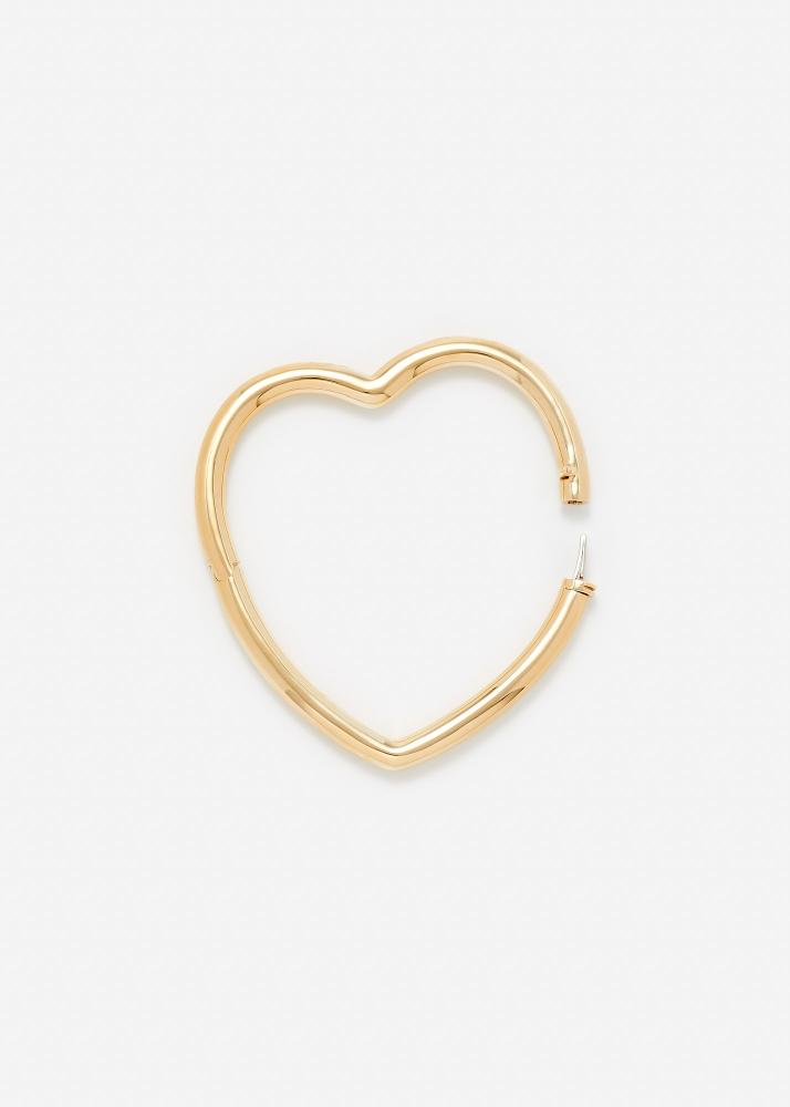 Yvonne Léon Bracelet Jonc Coeur Lisse Or Jaune