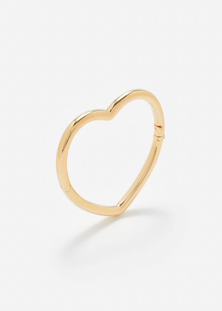 yvonne léon bracelet jonc coeur lisse or jaune