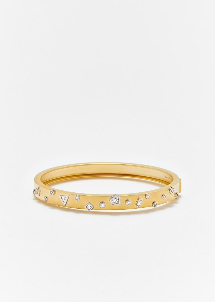 yvonne léon bracelet jonc confettis or jaune