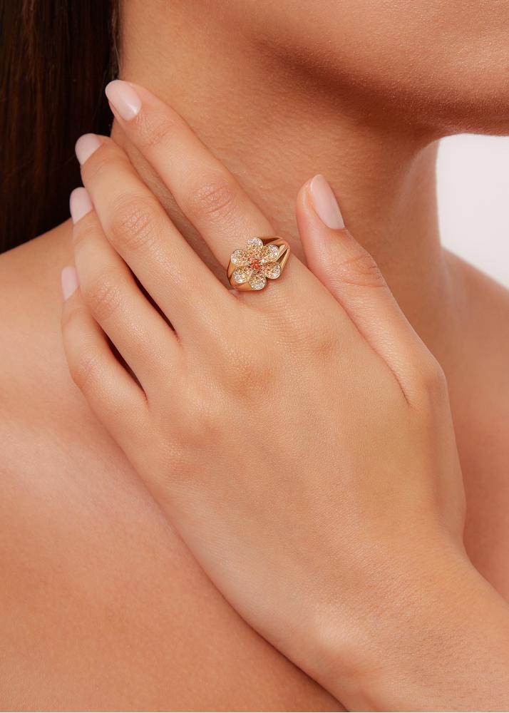 Yvonne Léon Chevalière Daisy Or Jaune