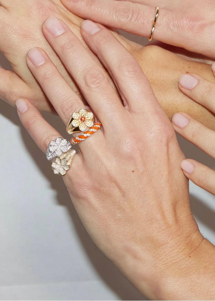 Yvonne Léon Chevalière Daisy Or Jaune