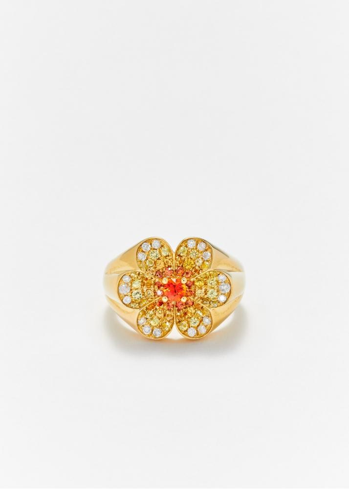 yvonne léon chevalière daisy or jaune