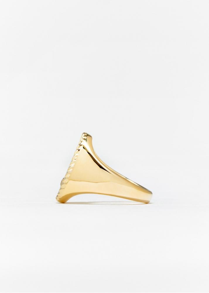 Yvonne Léon Chevalière Ovale Gold Or Jaune