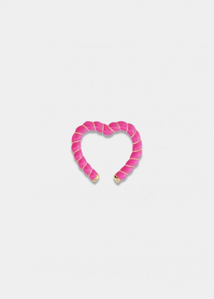 yvonne léon clip coeur néon fuchsia or jaune