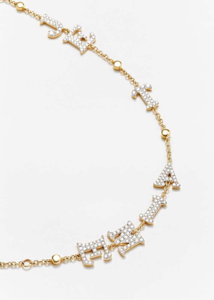 Yvonne Léon Collier Je T'aime Diamants Or Jaune