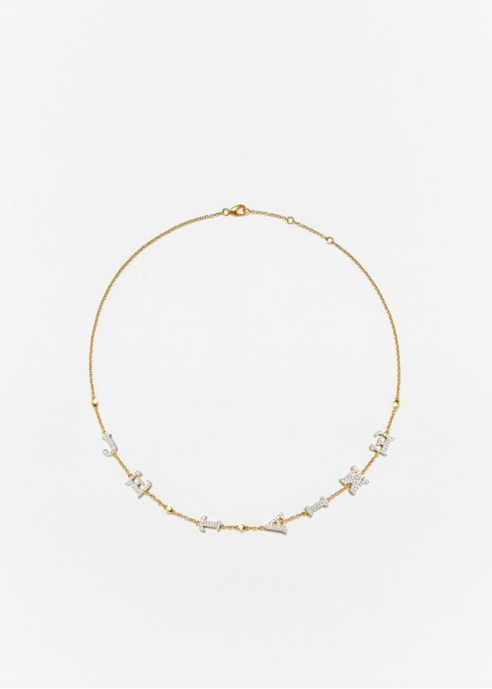 yvonne léon collier je t'aime diamants or jaune