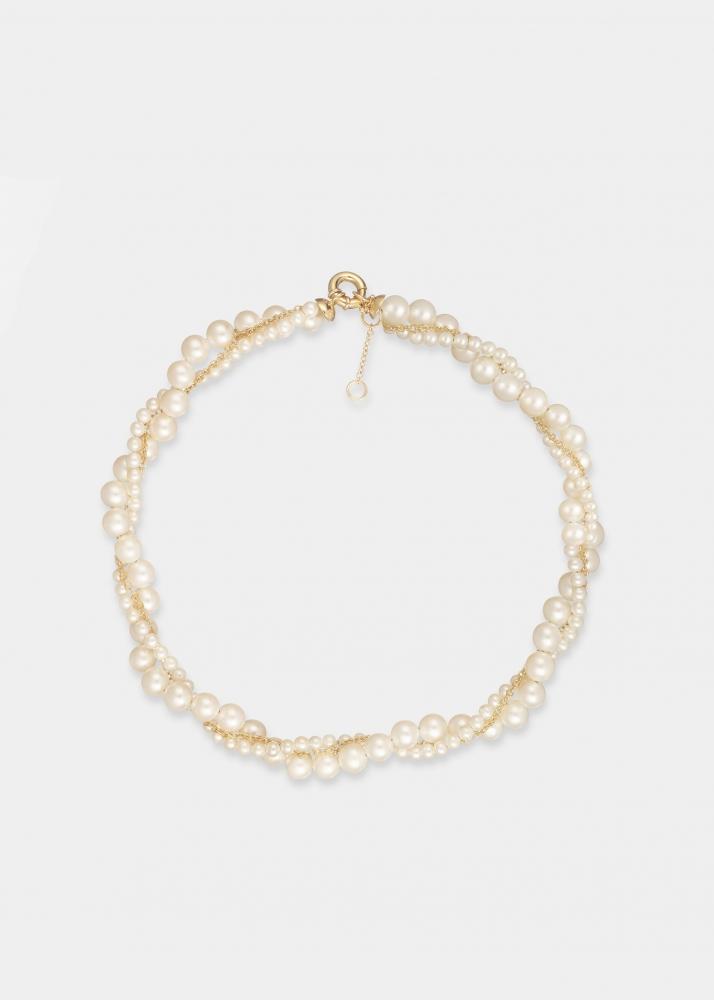 yvonne léon collier lady perles or jaune